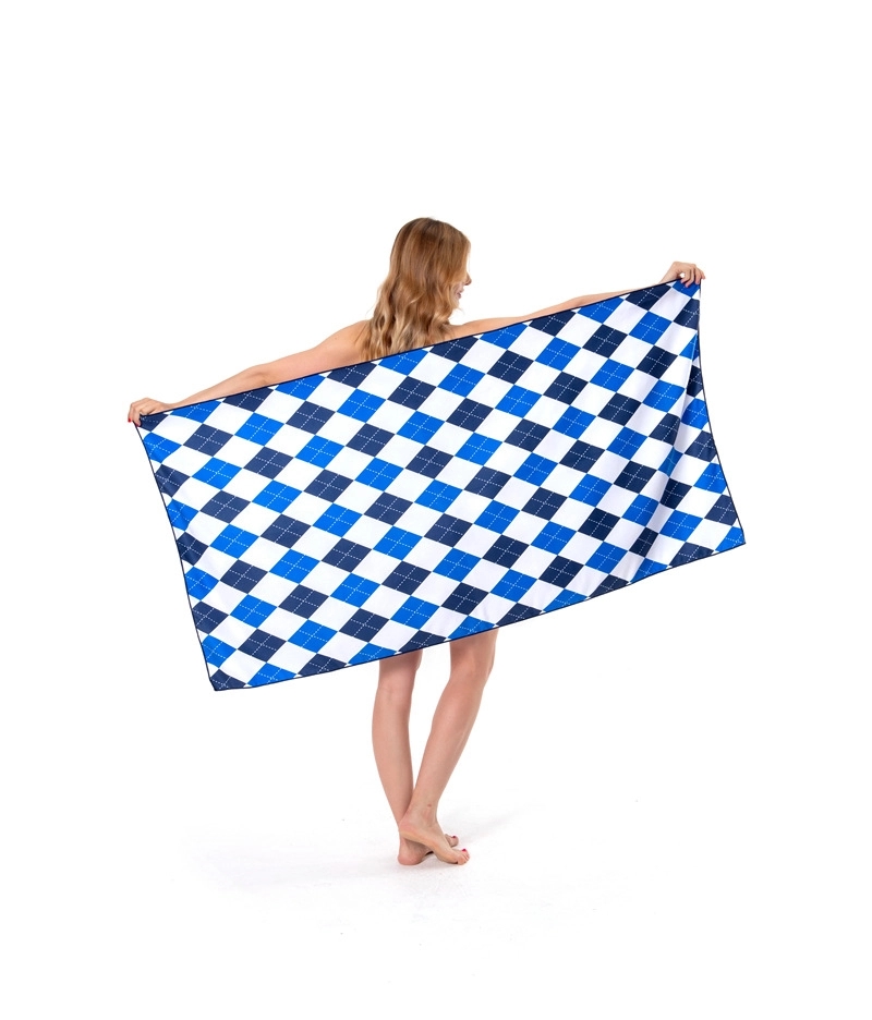Sublimated Microfiber Beach Towel - 31.5'' x 63'' 1