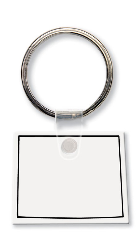 Wyoming State Shape Key Tag (Spot Color) 12