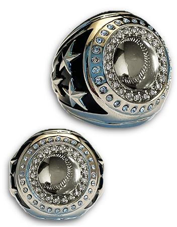 Softball Championship Bling Ring Silver 1