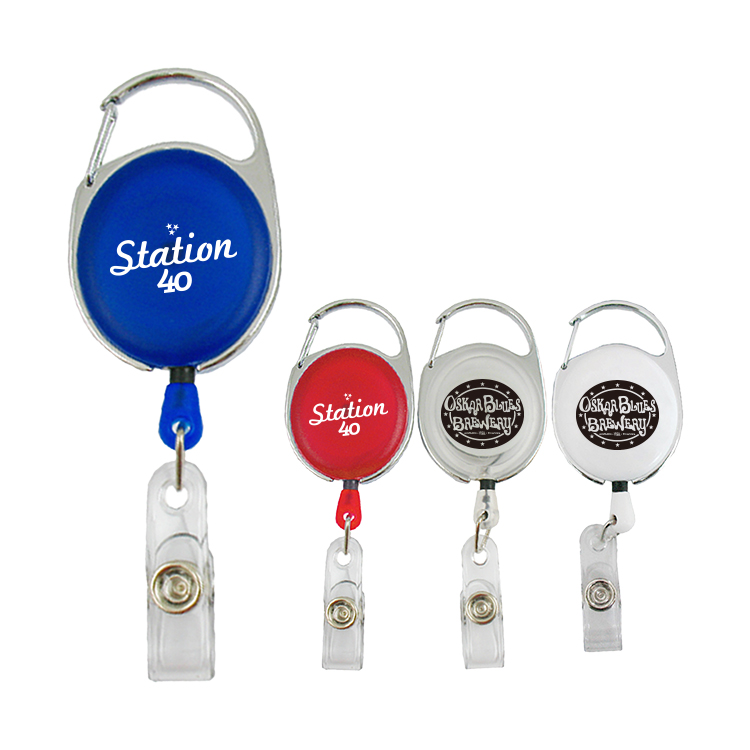 Heavy Duty Carabiner Badge Reel - Close Out 10