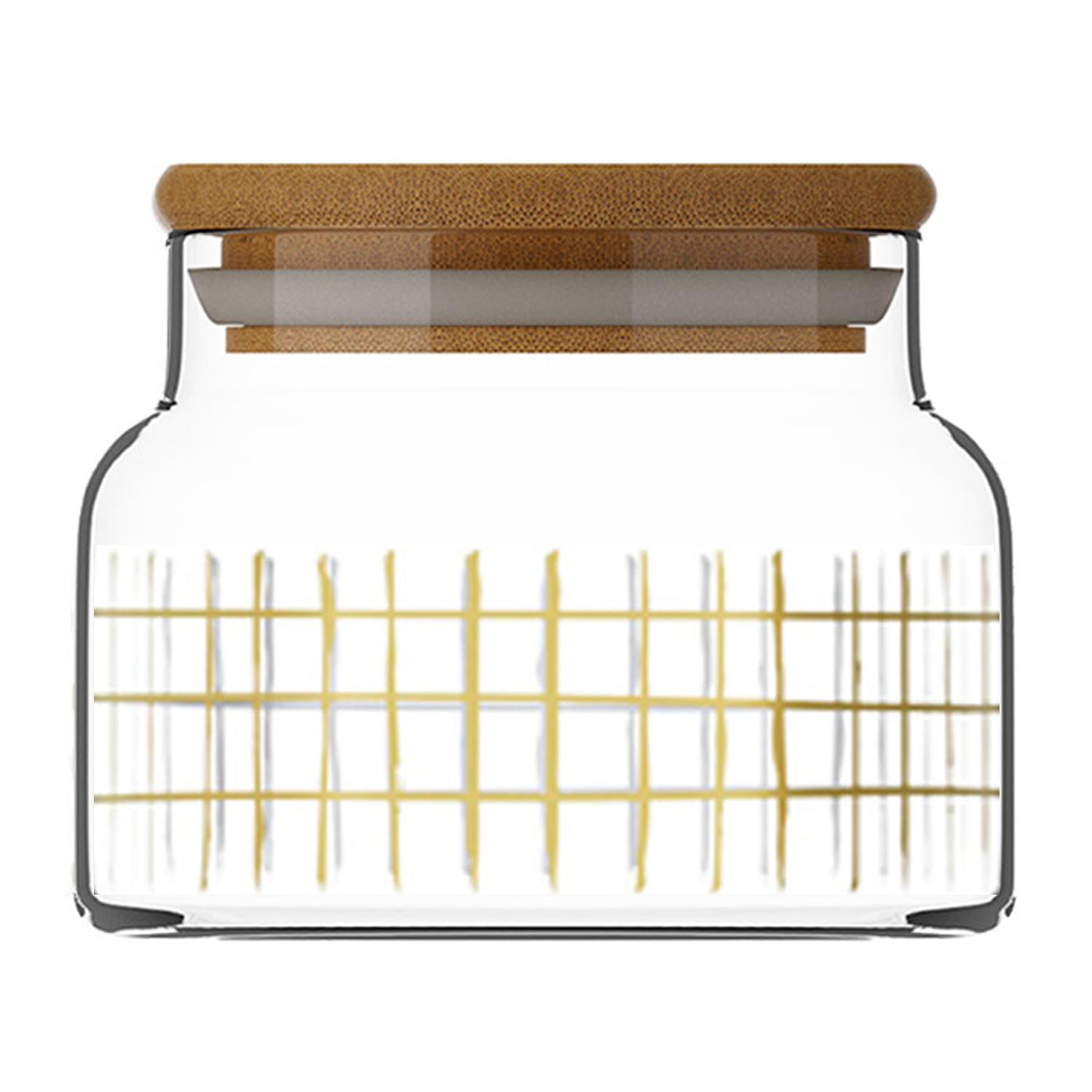 8oz Bamboo Lid Clear Glass Storage Jar 10