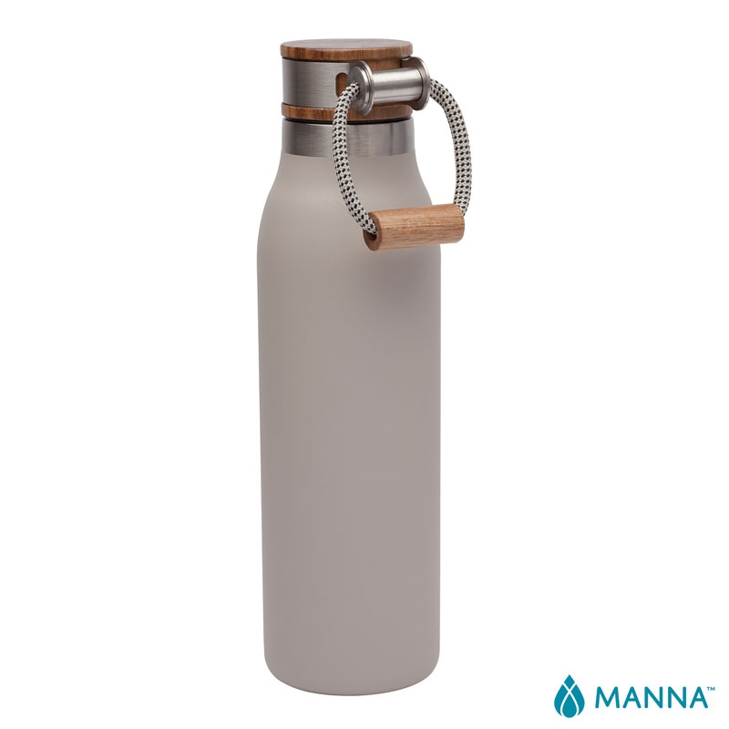 Manna™ 18 oz. Ascend Stainless Steel Water Bottle w/ Acacia Lid 20