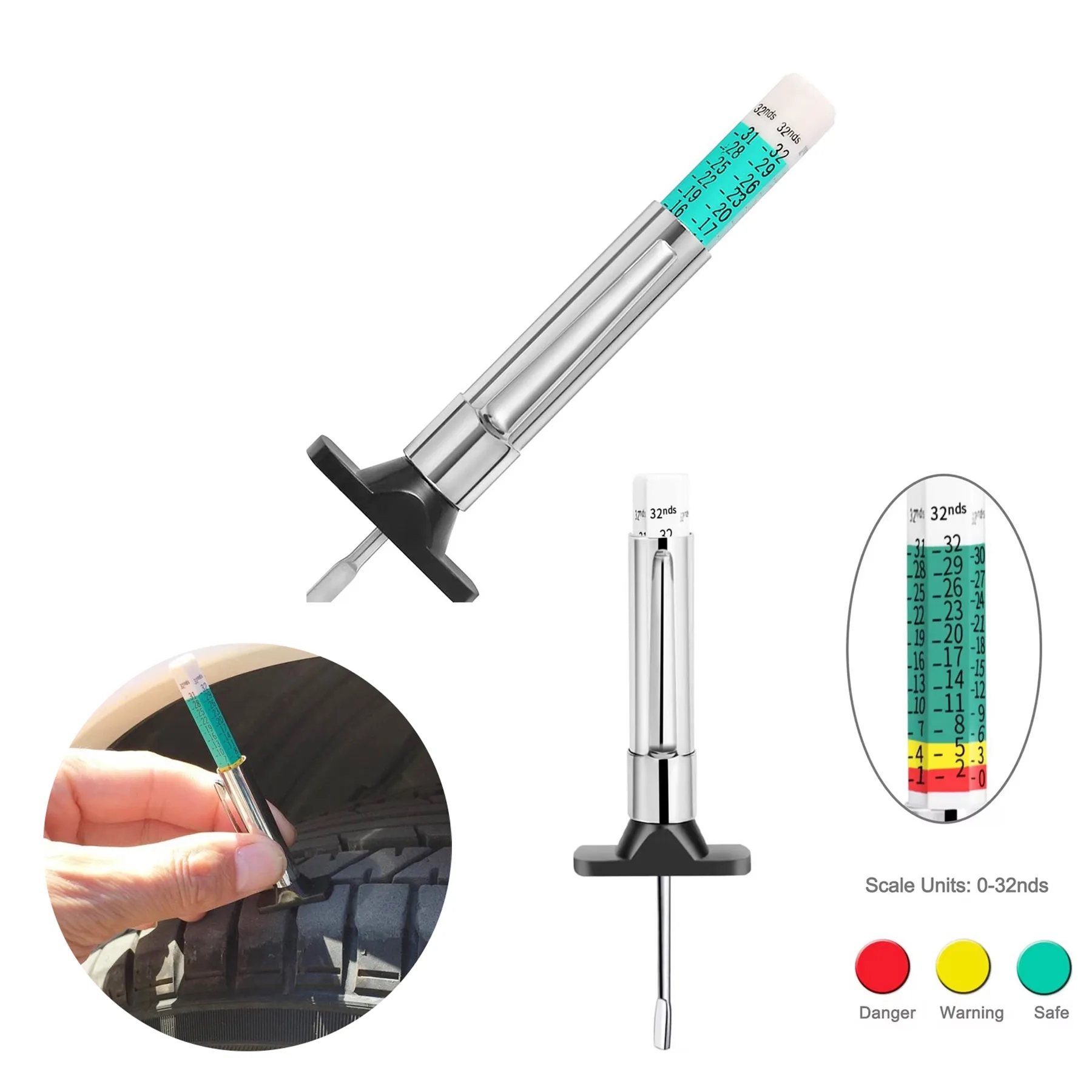 Color-Coded Tread Depth Gauge MOQ50 10