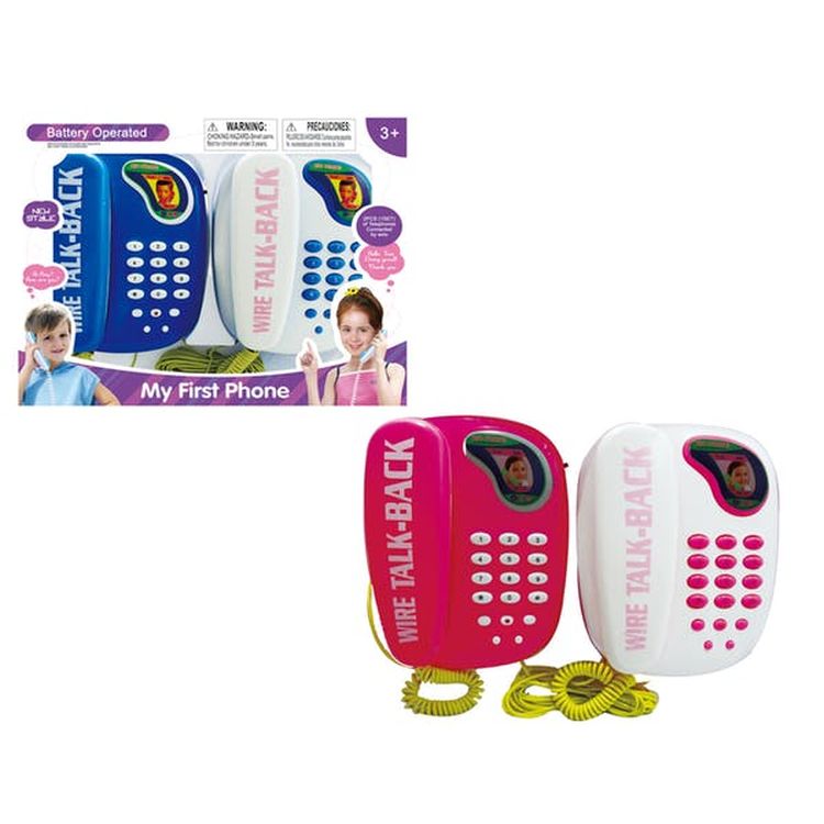 Educational Telephone Play Set - 2 Pack Battery Operated 2