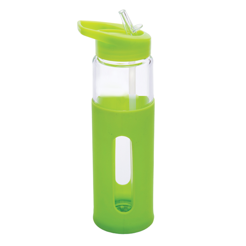 20 Oz. Glass Bottle w/Sports Lid & Silicone Sleeve 3