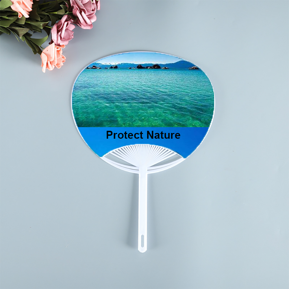 Big head shaped advertising hand fan 3