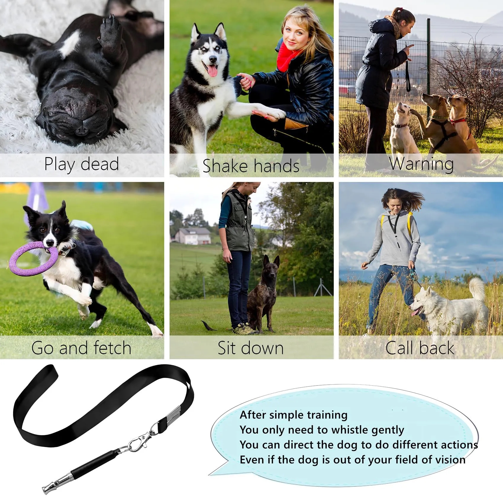 Ultrasonic Dog Training Whistle with Lanyard 3