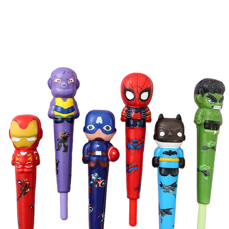 2 in 1 Super Hero Ball Pen and Squeeze Toy 4