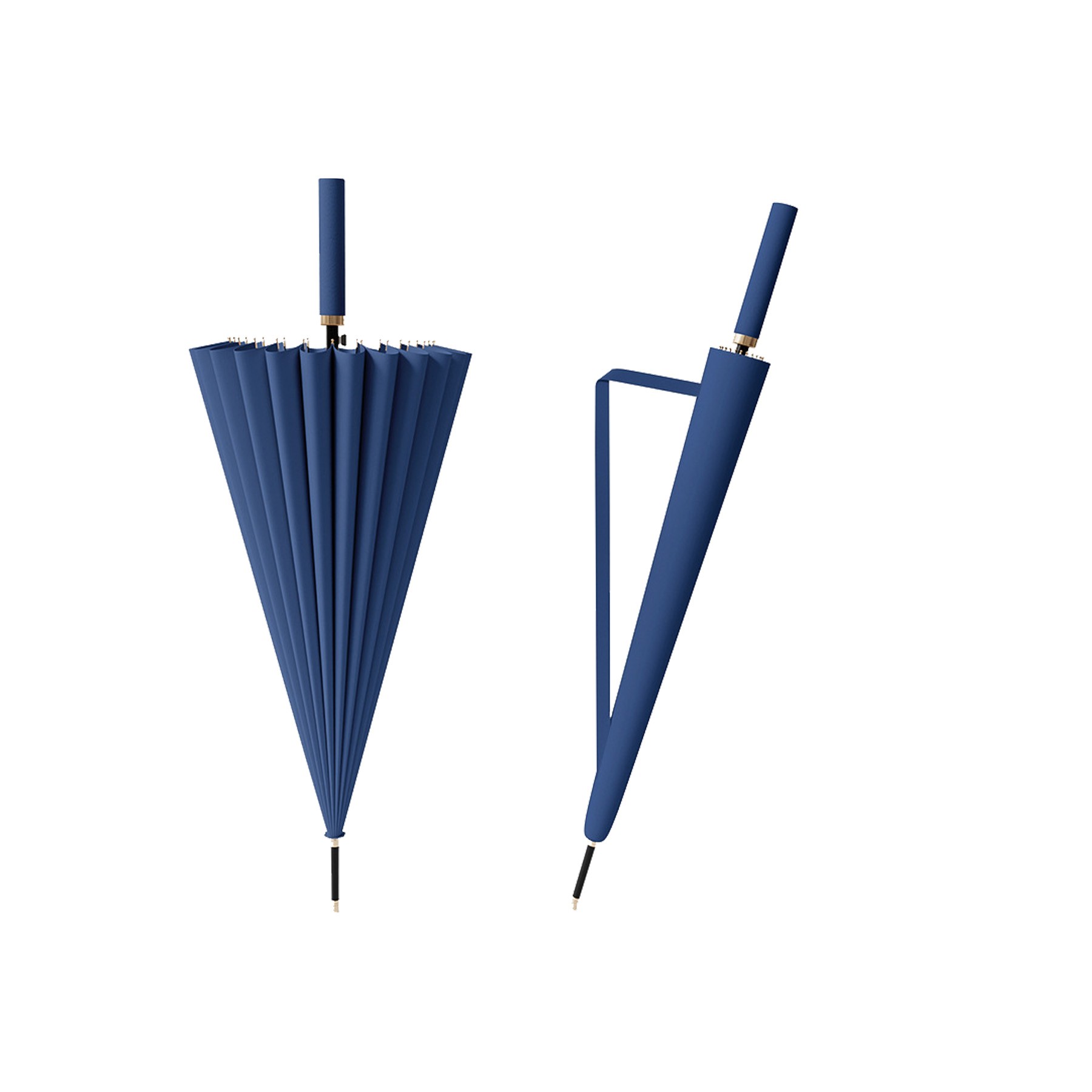 24 Bone Long Handle Straight Umbrella 1