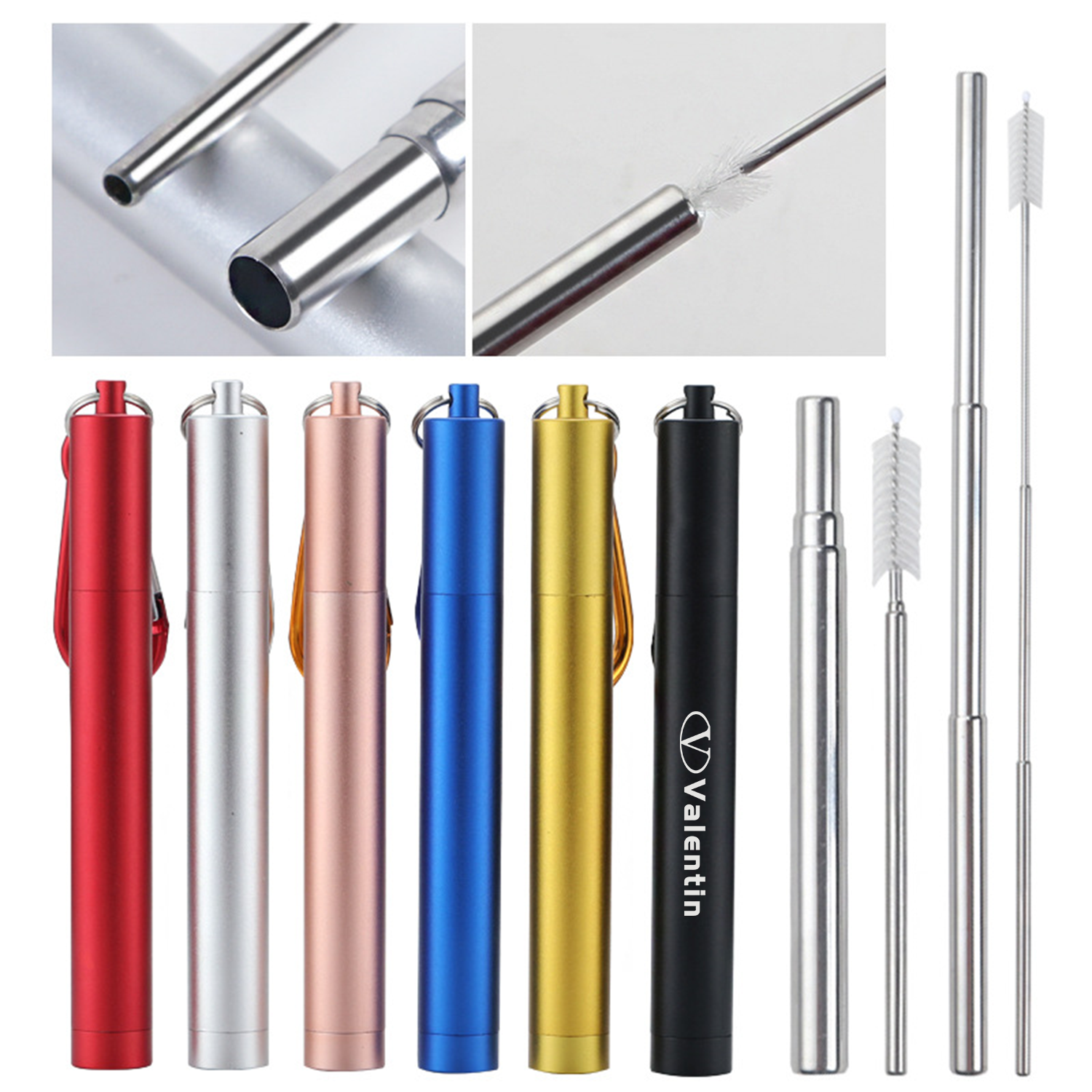 Collapsible Metal Straw With Case 2