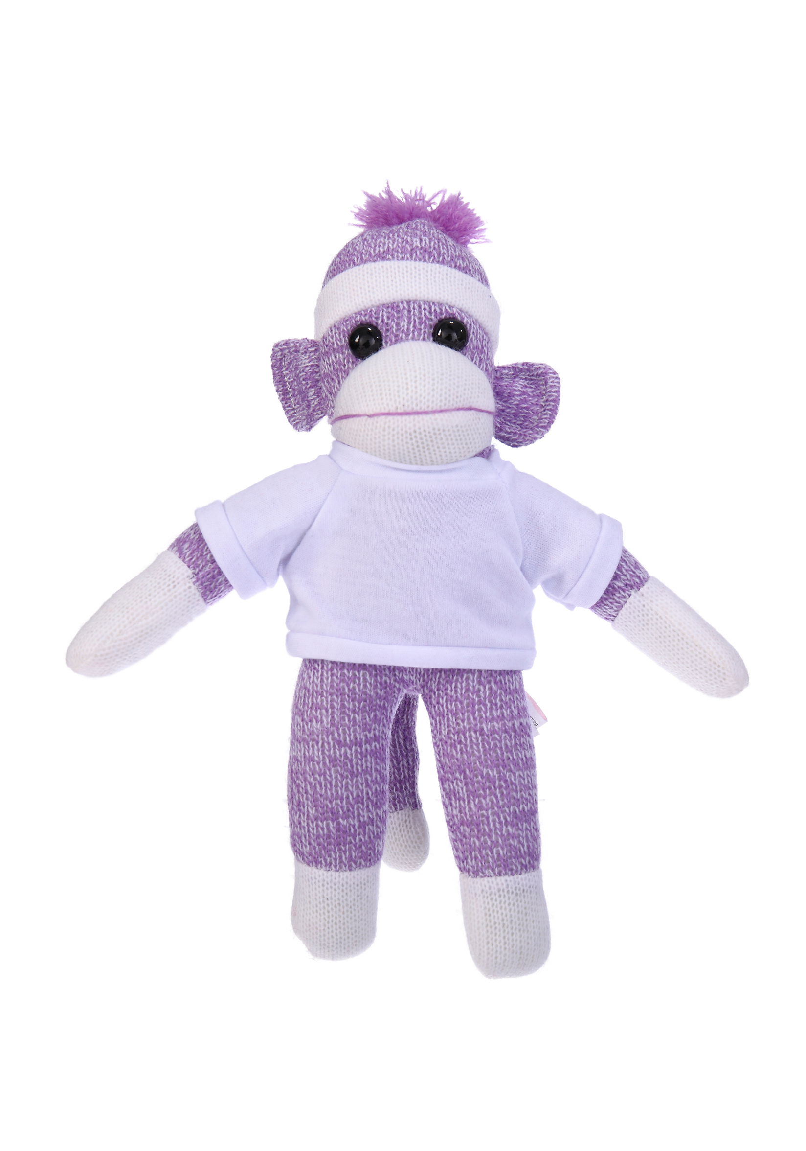 Plush Purple Sock Monkey with Tee 8