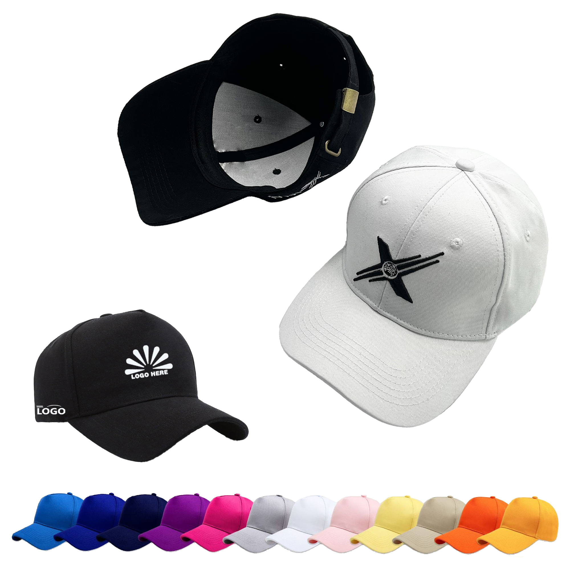 Cotton Twill 5-Panel/6-Panel Cap with 3D Embroidery 1