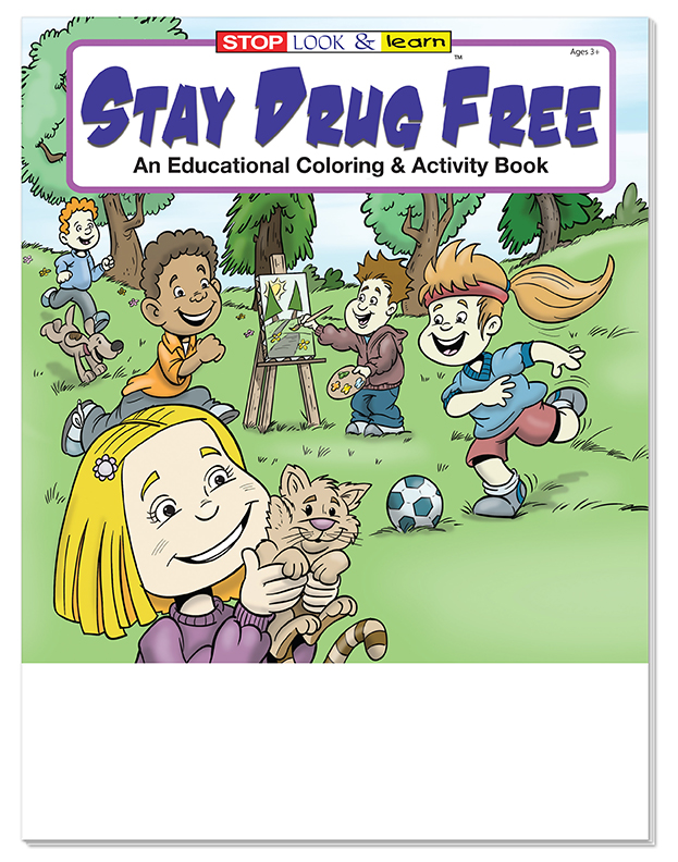 COLORING SET - Stay Drug Free Coloring Book Fun Pack 1