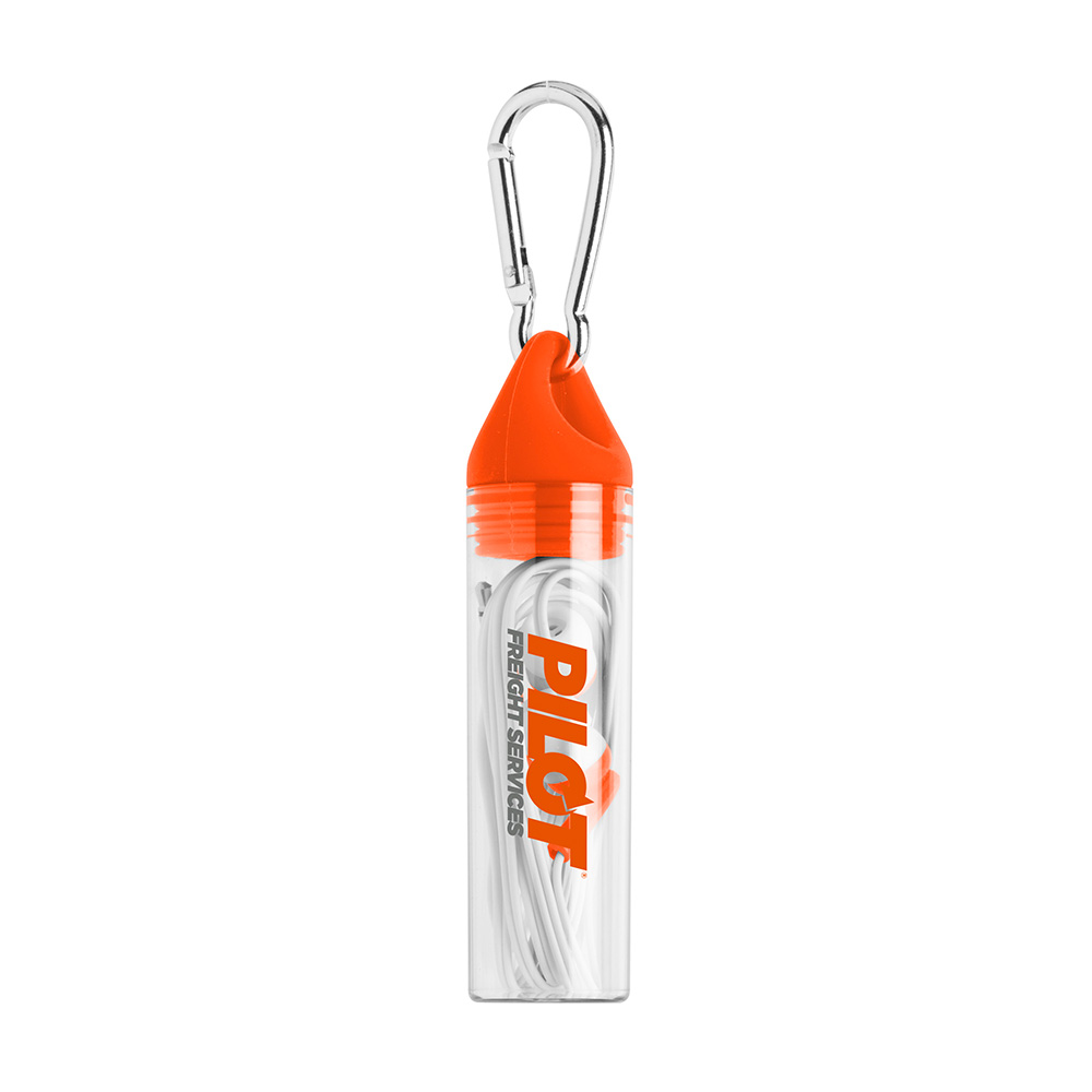 2-in-1 Earbuds with Case and Carabiner 3