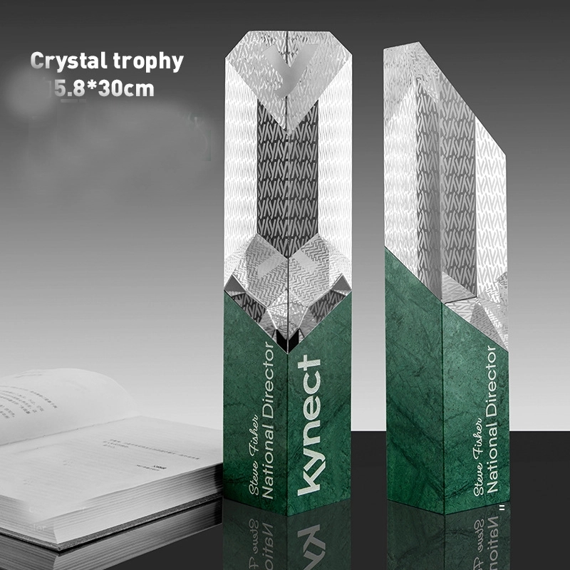 Unique Design Forest Crystal Metal Award 6