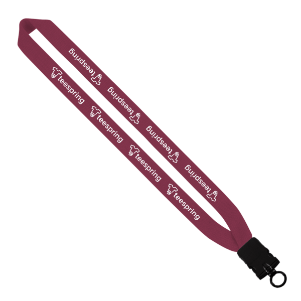 1" Cotton Lanyard with Plastic Snap-Buckle Release & O-Ring 37