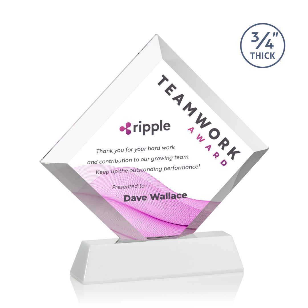 Belaire VividPrint™ Award on Newhaven Base - White 2