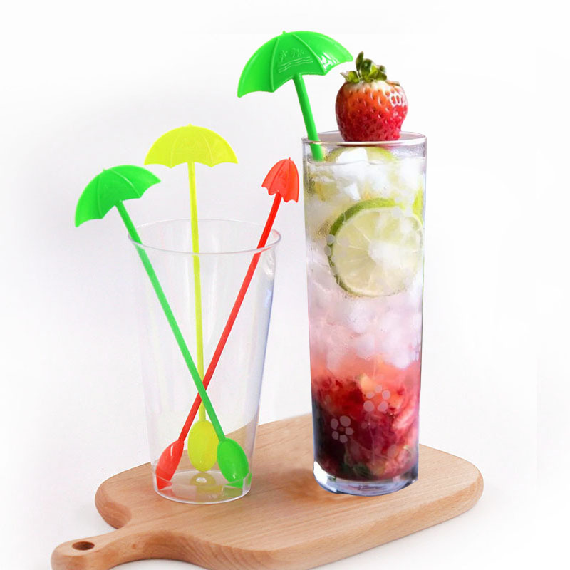 Umbrella plastic wine mixing stick 1