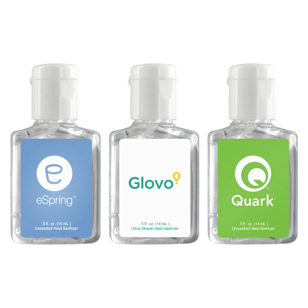 0.5 oz. Clear Sanitizer in Clear Bottle 1