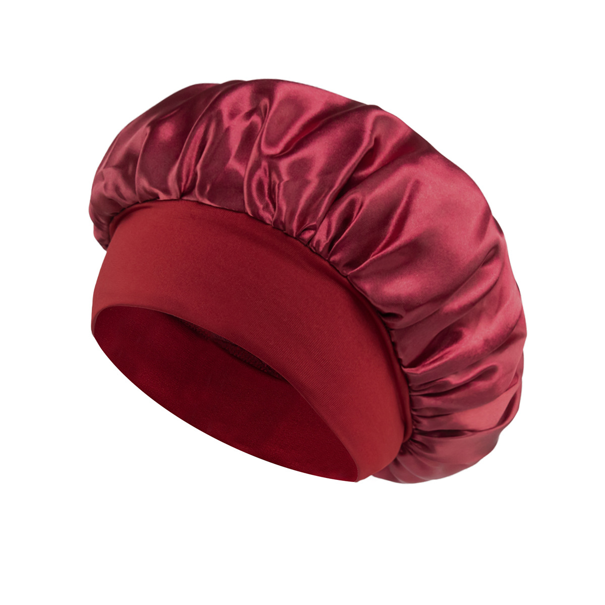 Silk Satin Sleep Hair Bonnet w/ Wide Edge for Women 14