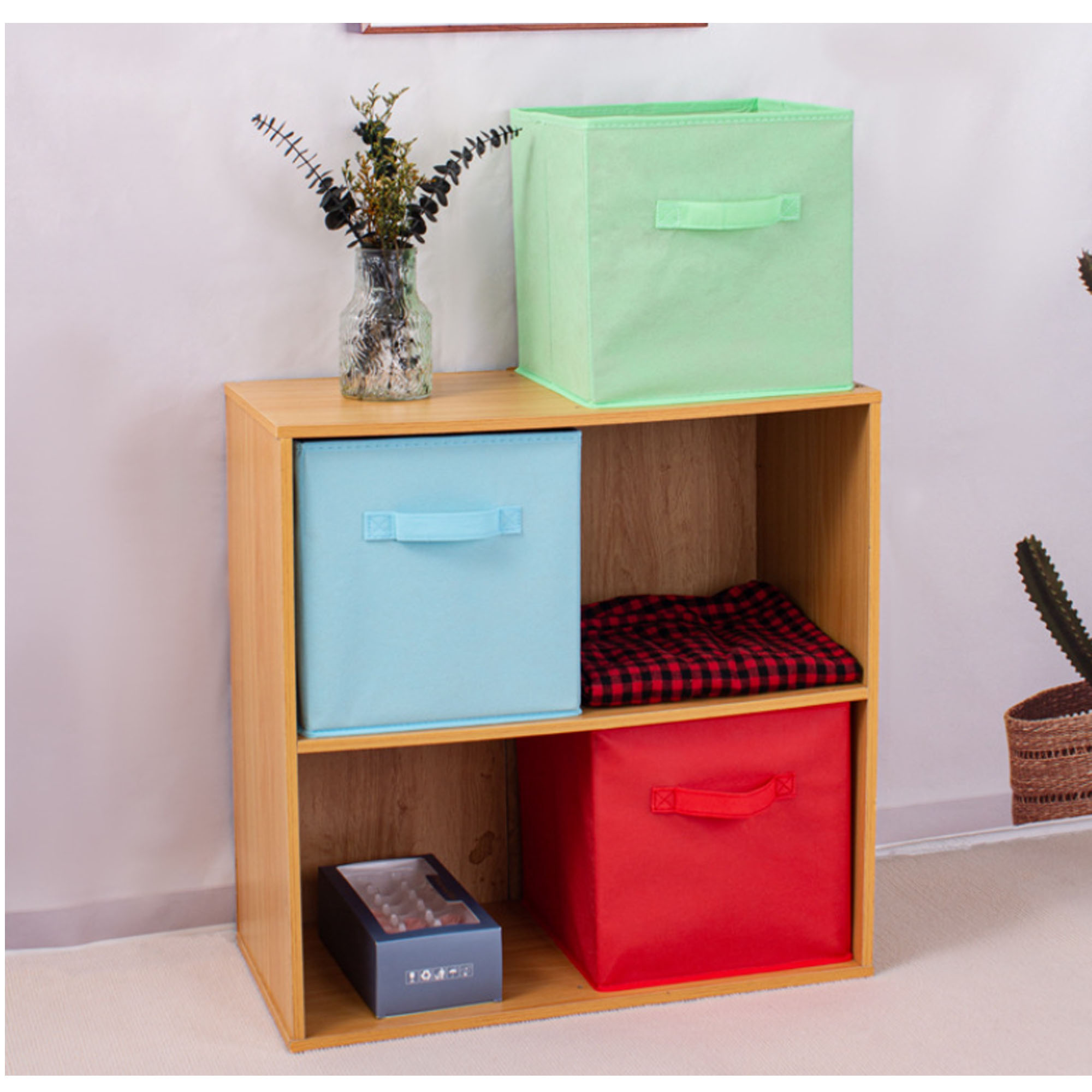 Square Non-Woven Folding Storage Box with Convenient Handle 6