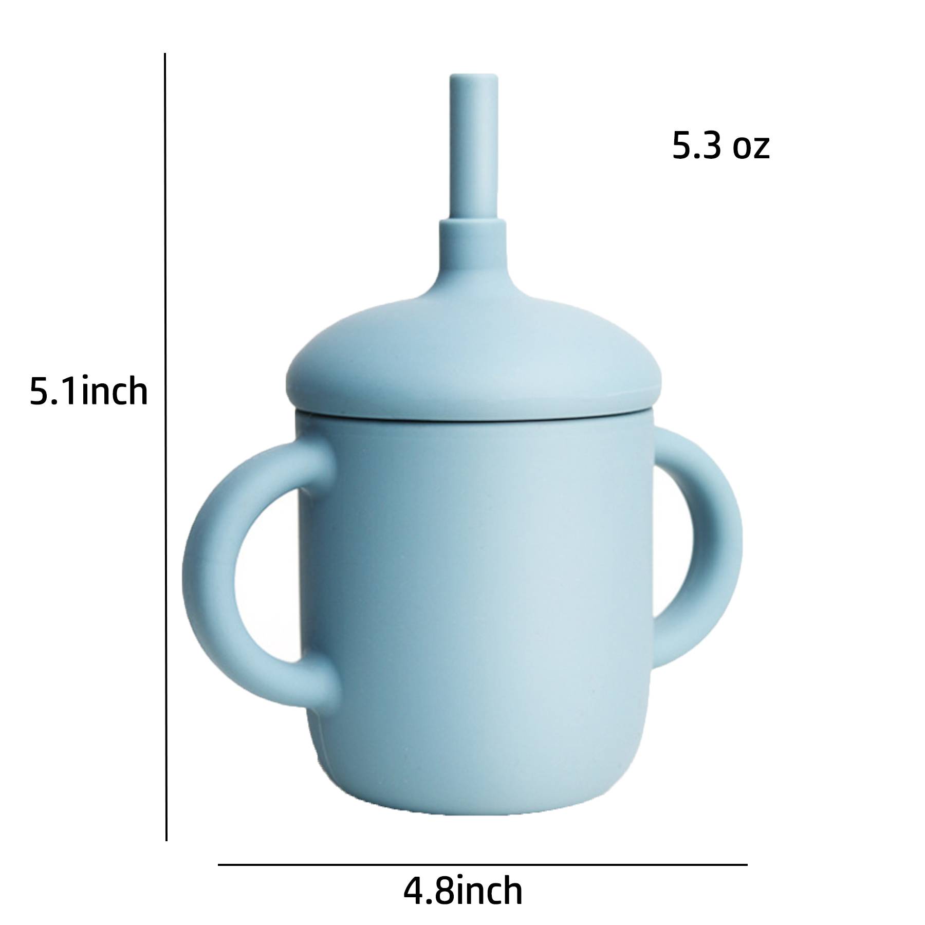 5.3oz Silicone Straw Mugs for Babies 3