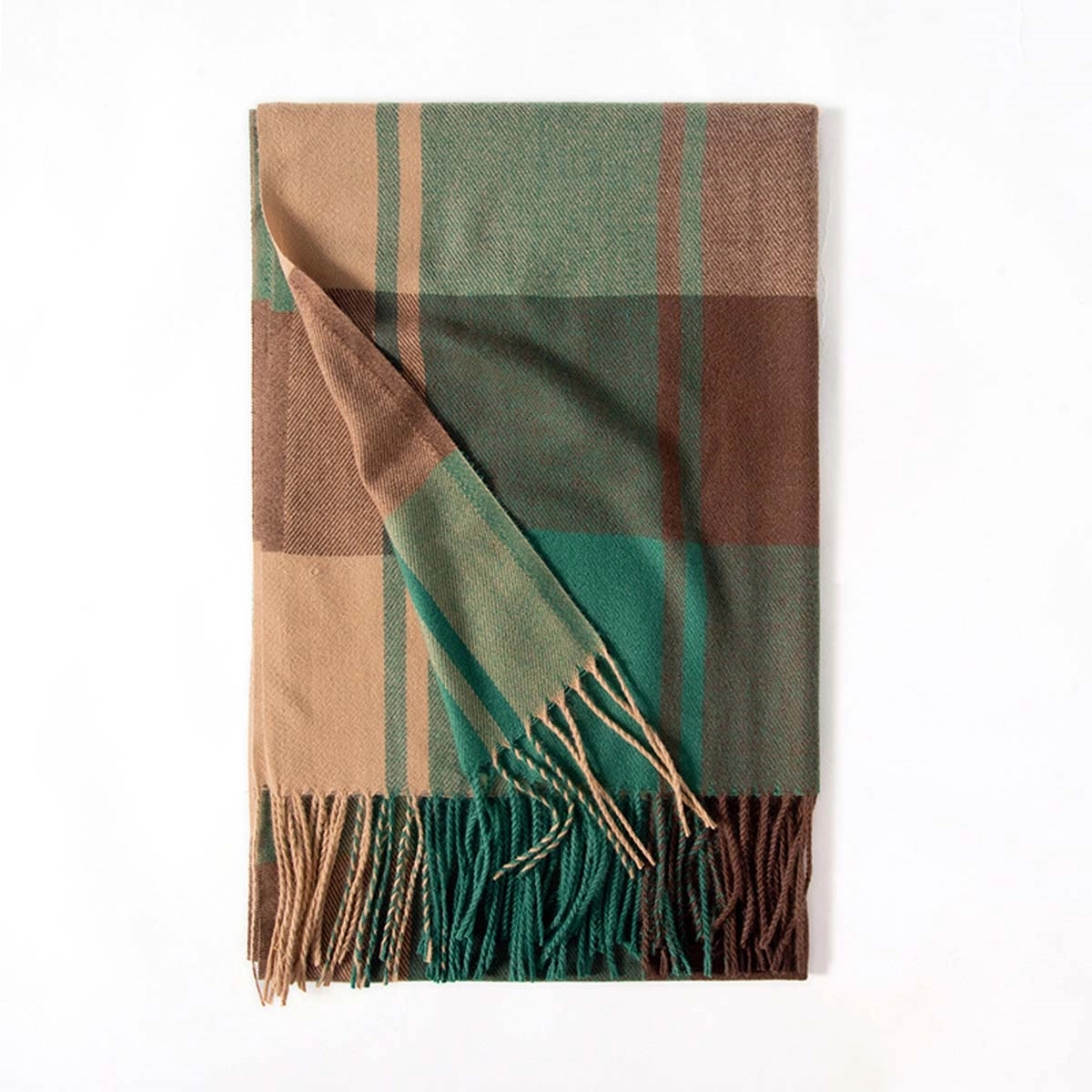 Winter Shawl Grid Warm Scarf 8