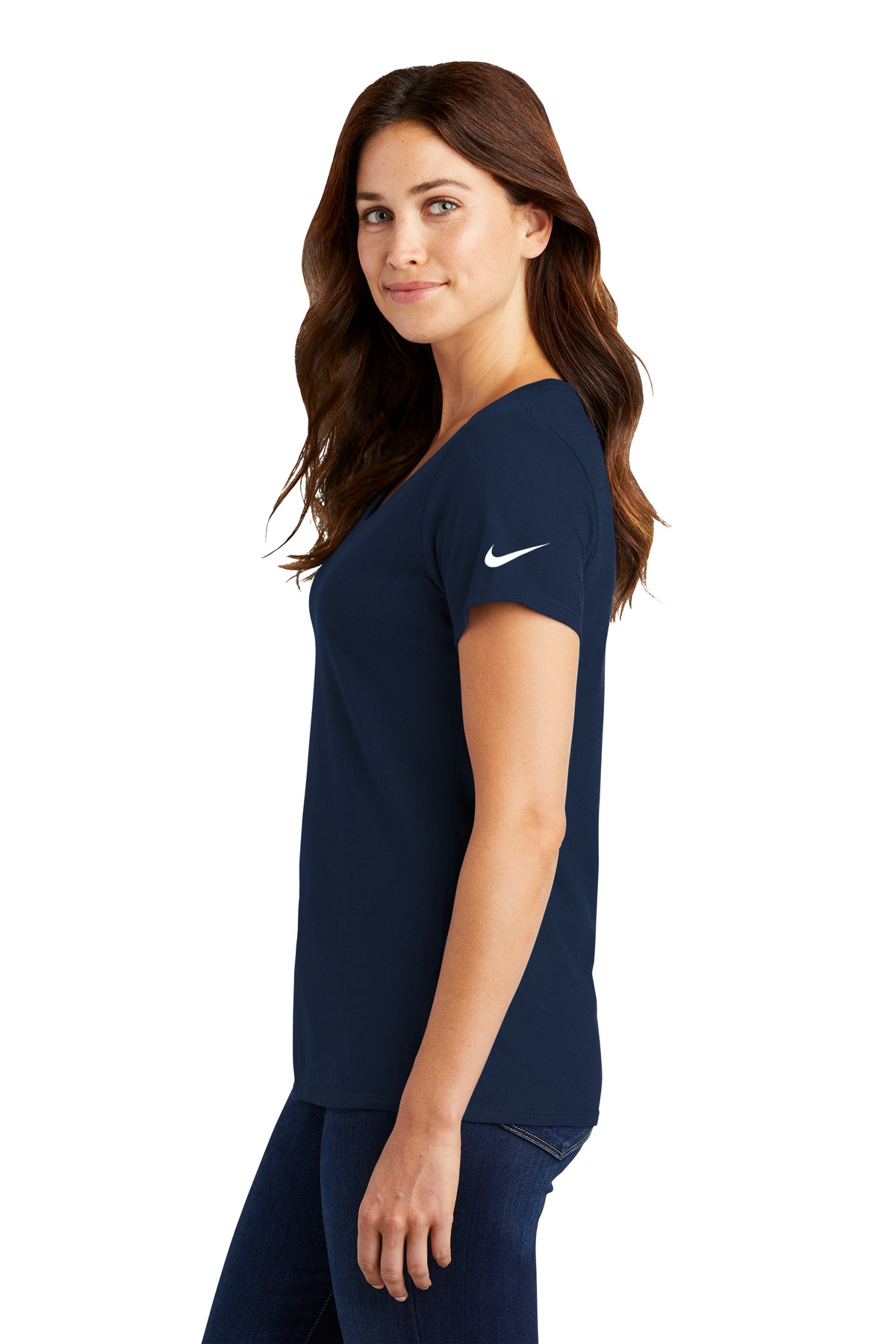 Nike Women's Dri-FIT Cotton/Poly Scoop Neck Tee. NKBQ5234 57