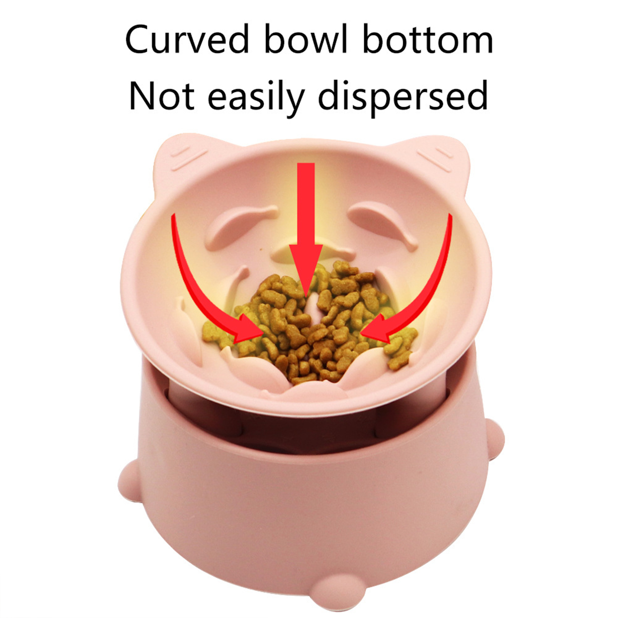 Silicone Adjustable Neck Protection Slow Eating Bowl 12