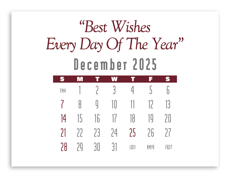 4C Press-N-Stick Header Contemporary Calendar 13-Month