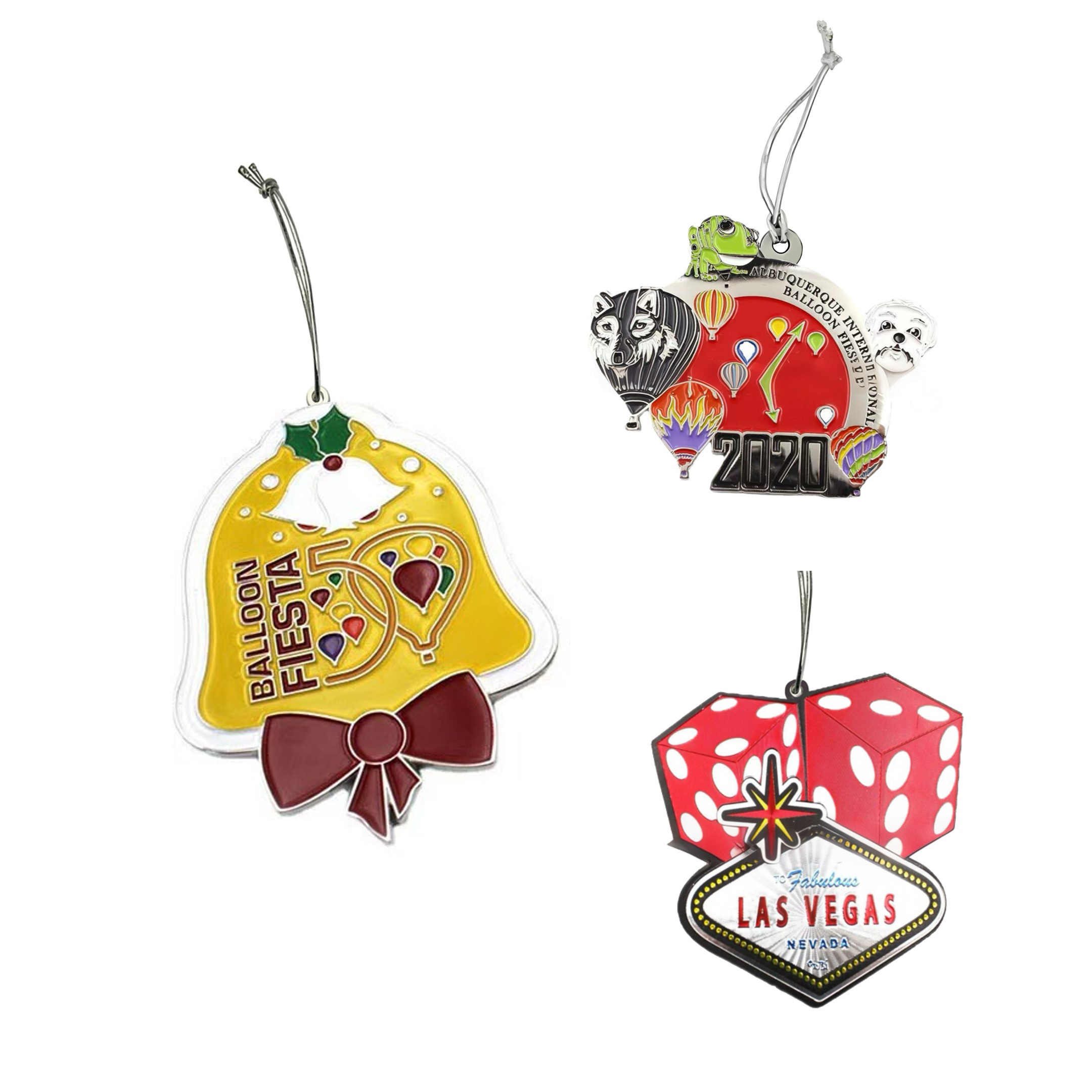 2" Custom-Made Zinc Alloy Ornaments ( 4 Soft Enamel Colors ) 2
