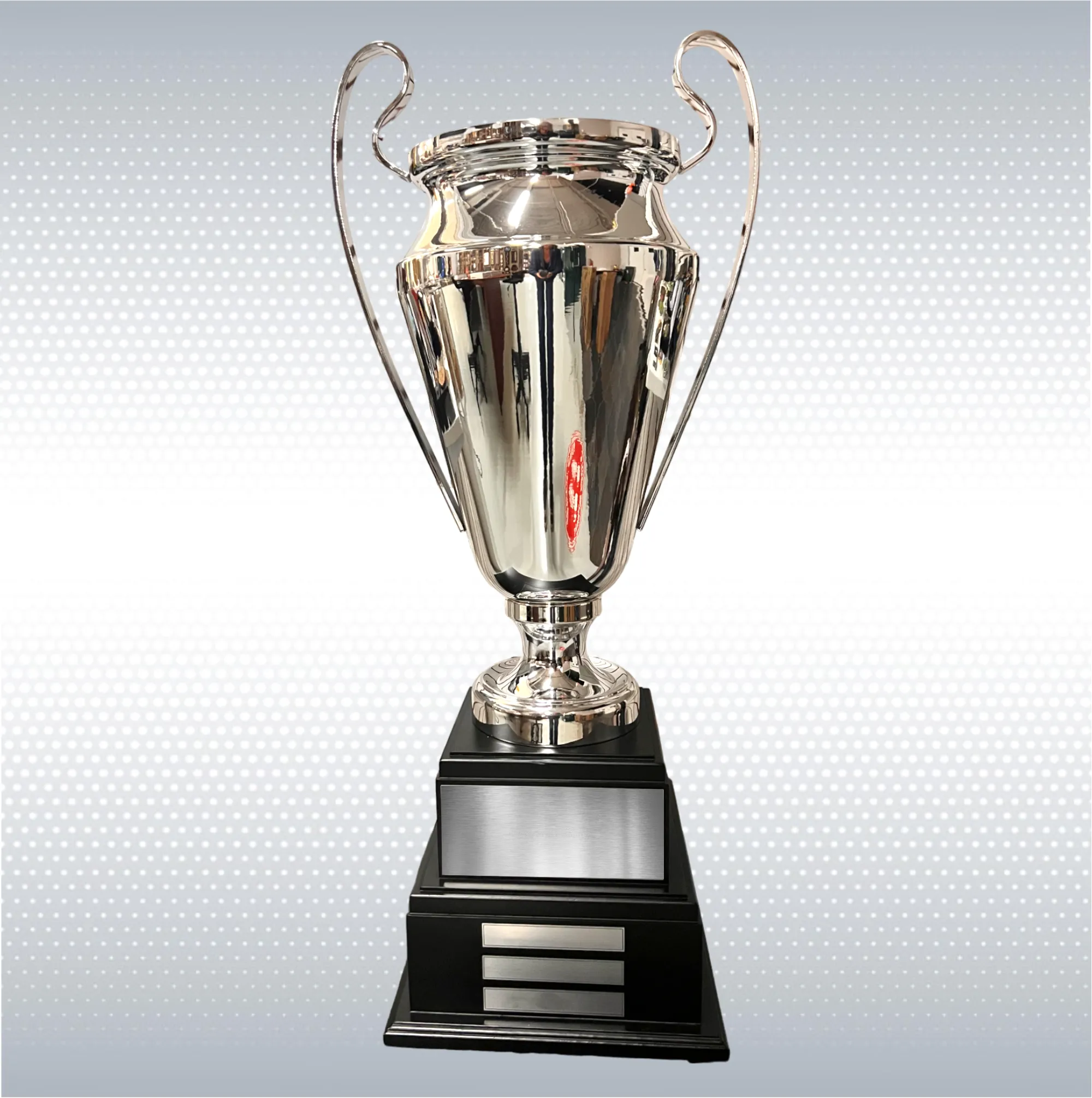 33" Metal Italian Cup Trophy W/ Ebony Wood Perpetual Base 4