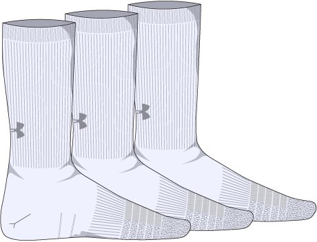 HeatGear Adult Crew Socks 3-Pack 2