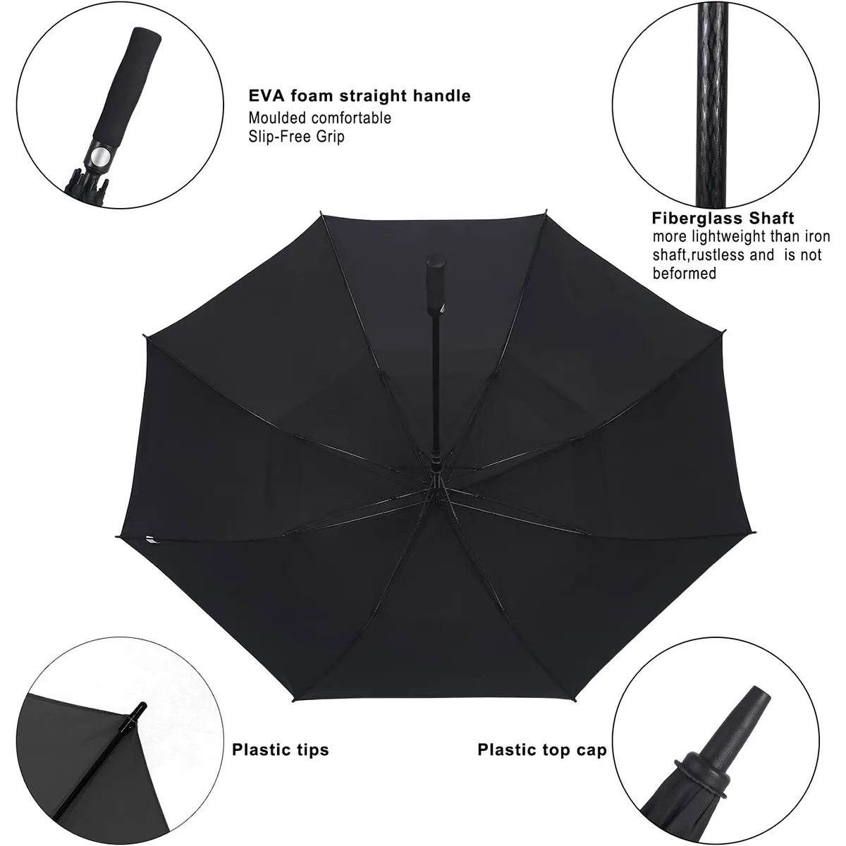 Custom 54 In Automatic Open Double Canopy Golf Umbrellas 1