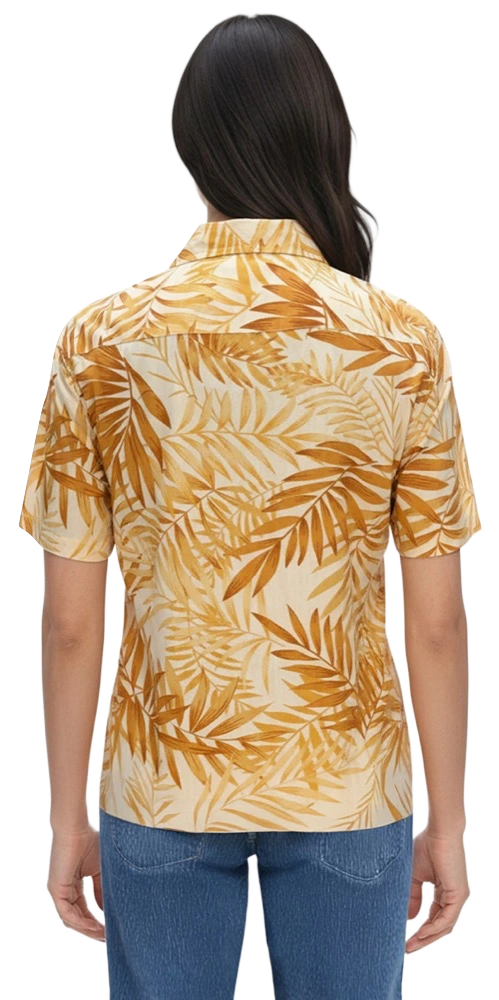 Tonal Print Camp Shirt 12