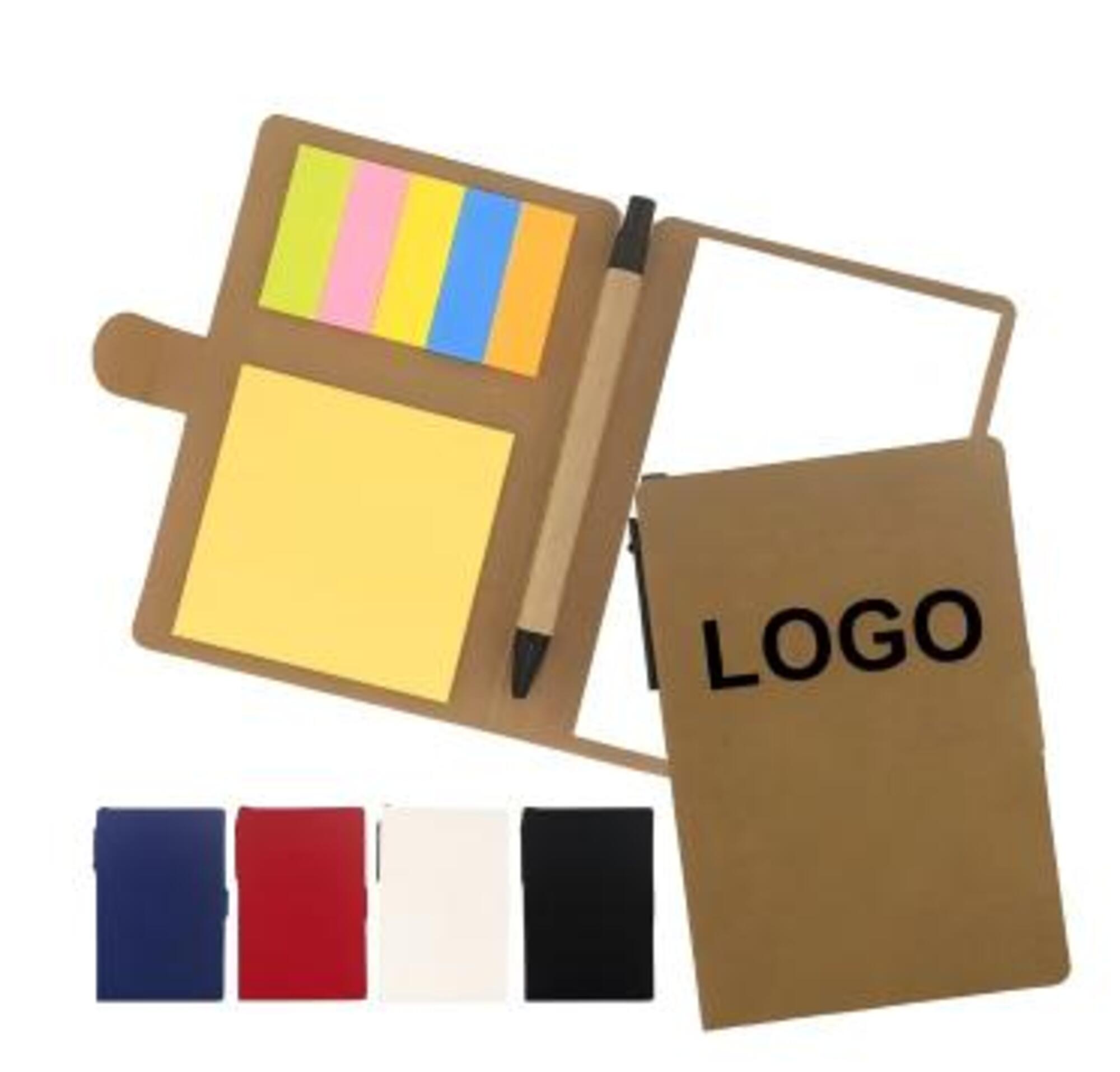 Eco-Friendly Notebook Set with Sticky Notes and Pen 1