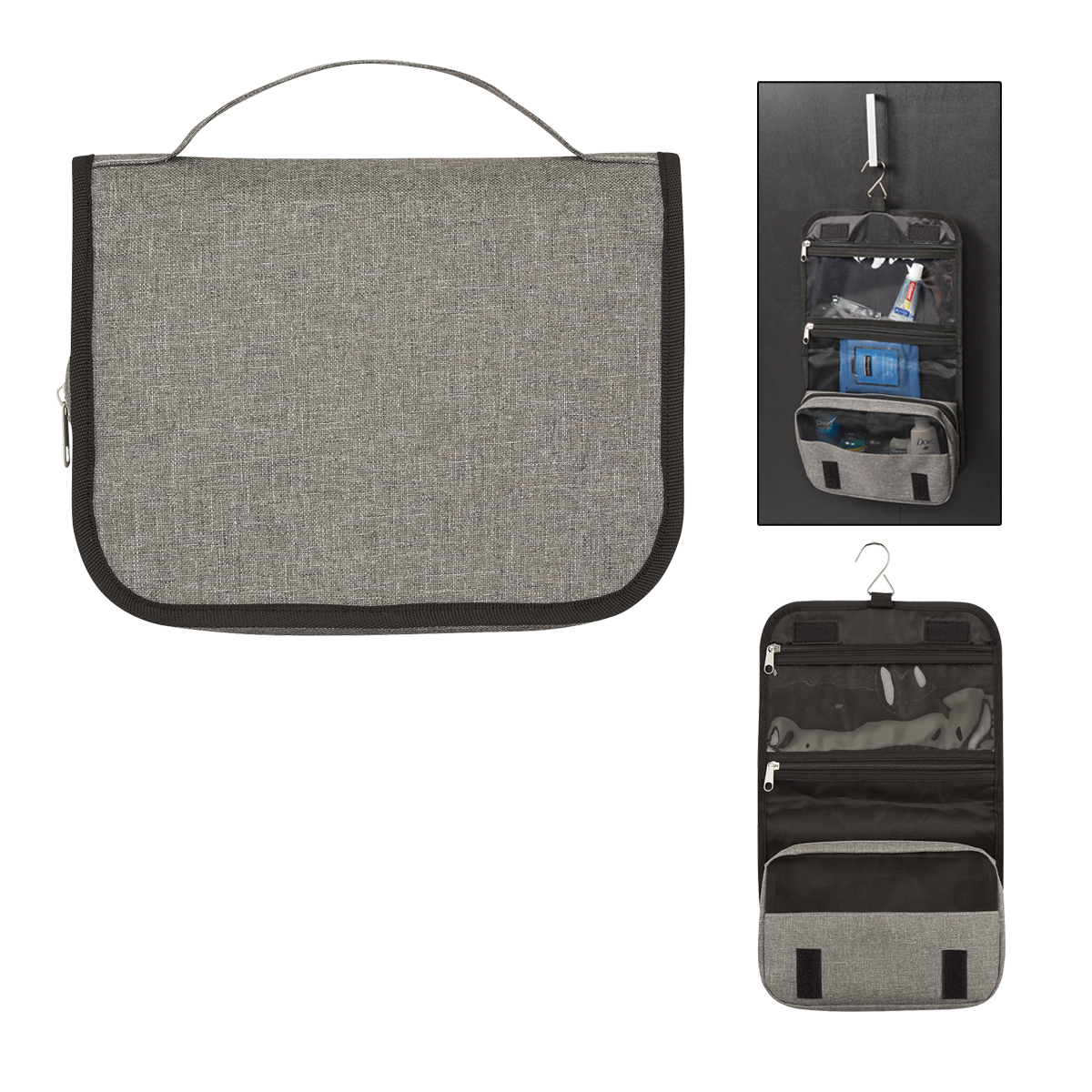 Heathered Hanging Toiletry Bag 3