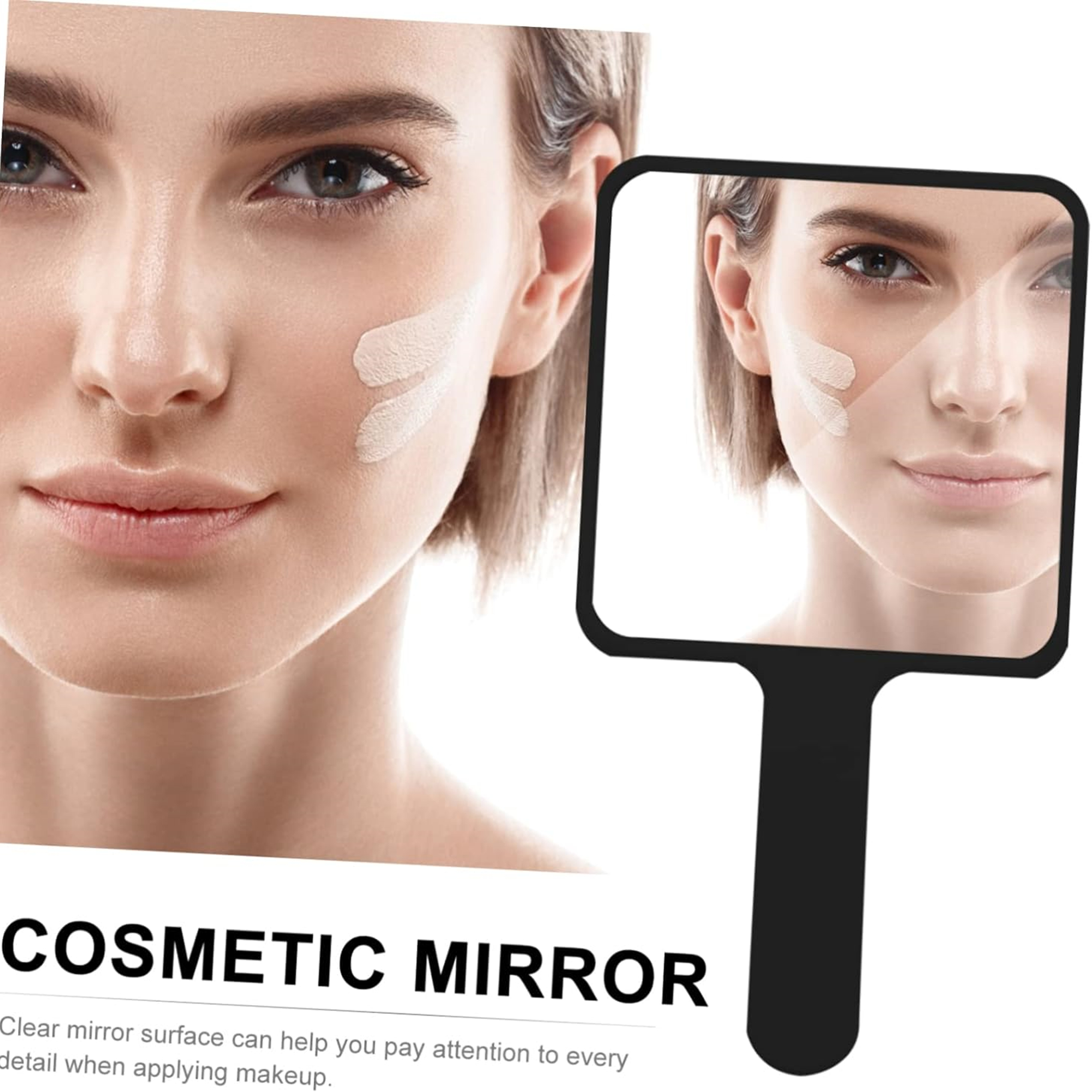 Handheld Square Makeup Mirror 2