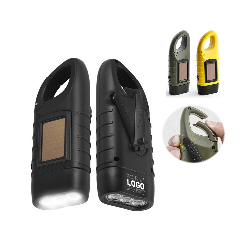 Hand Crank Solar LED Flashlight 5