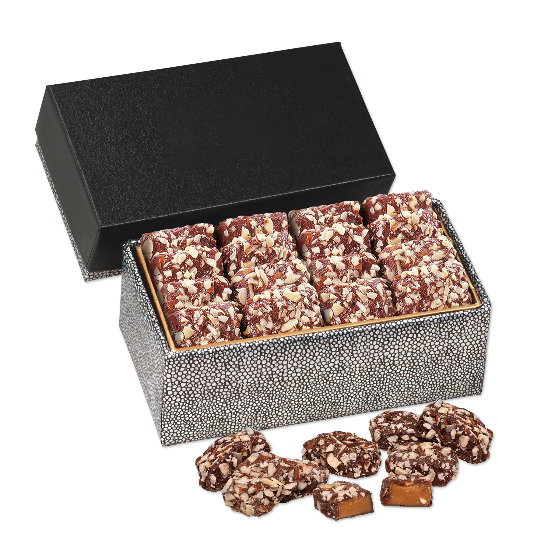 English Butter Toffee in Black & Silver Gift Box 2