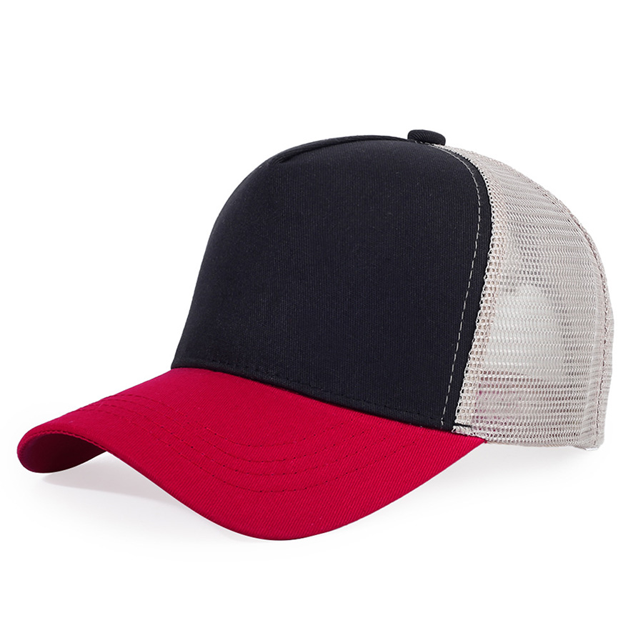 Stock Multi-Tone Cotton 5-Panel Trucker Cap 18