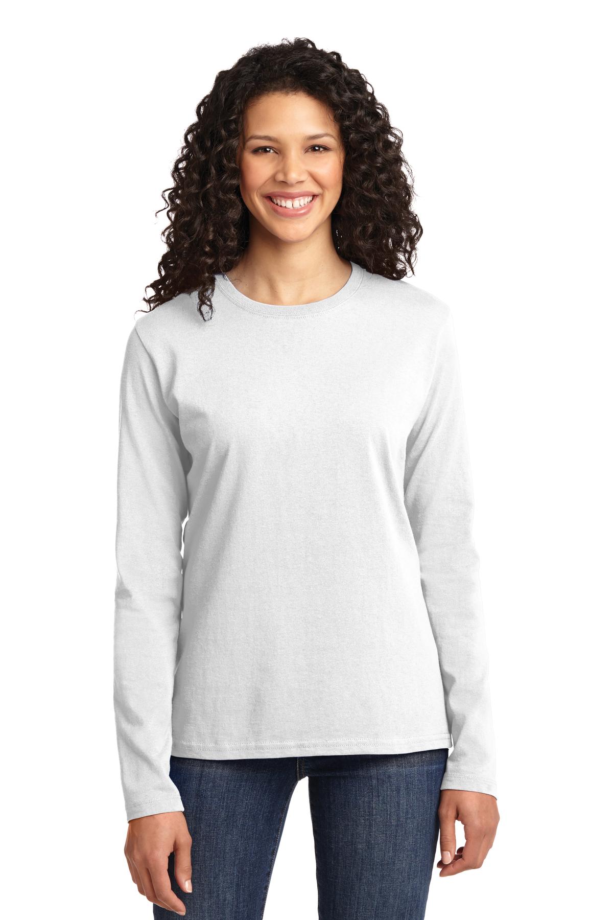 Port & Co Women's Long Sleeve Core Cotton Tee. LPC54LS 15