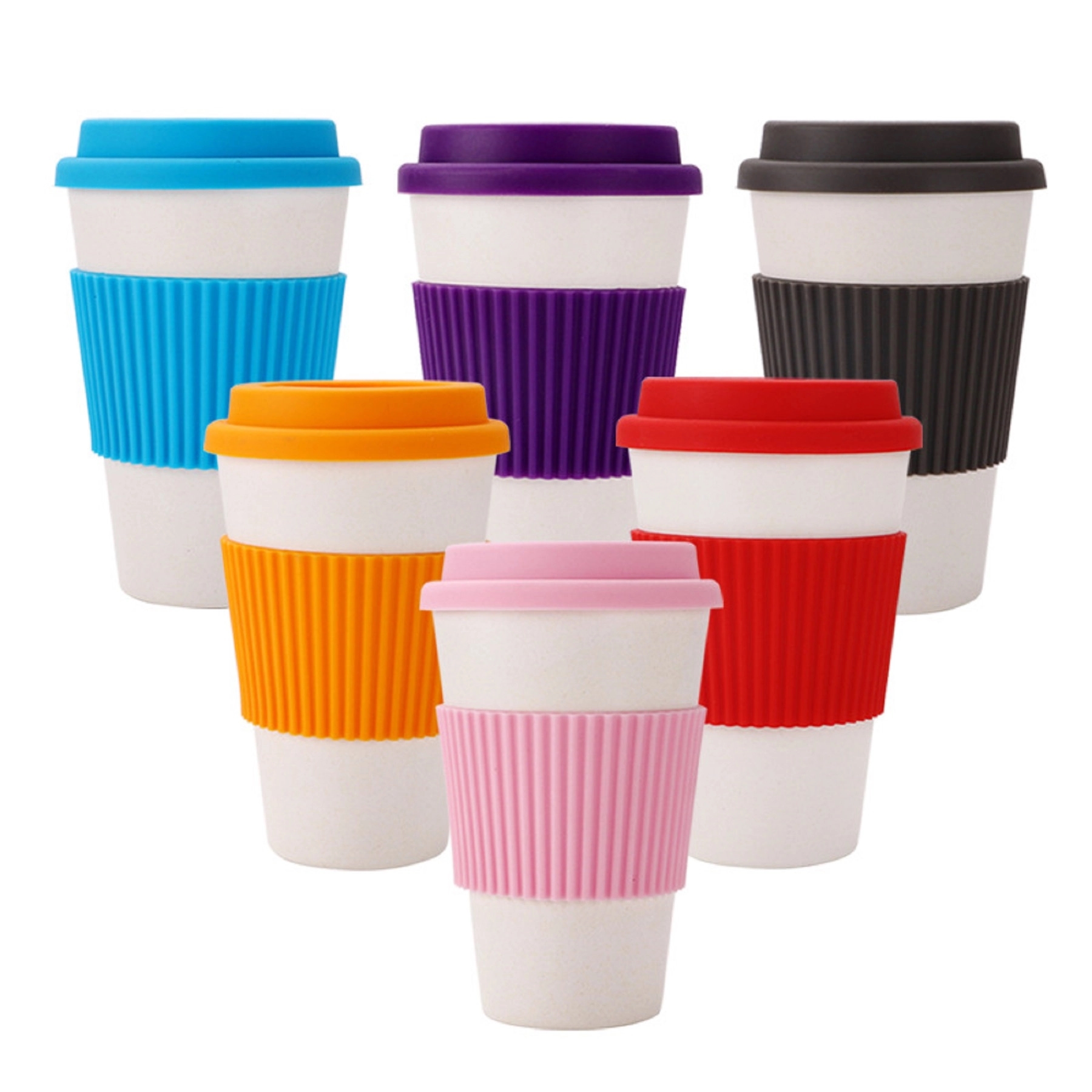 10 OZ Bamboo Fiber Reusable Coffee Cup 2