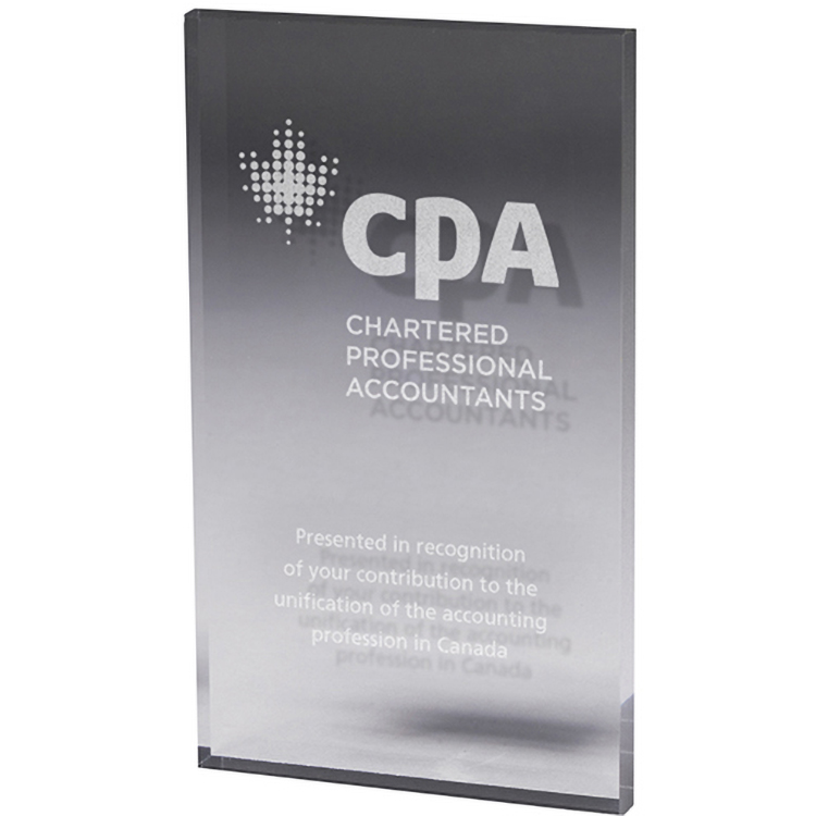 Clear Rectangle Paper Weight (4"x 6"x 3/8") Laser Engraved