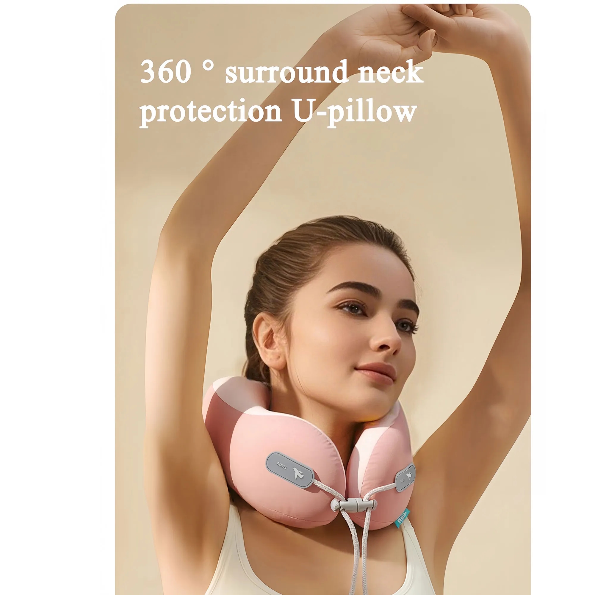 Cooling Memory Foam Neck Pillow With Portable Pouch 5