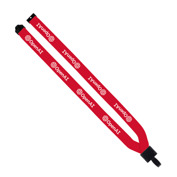 3/4" Polyester Lanyard with Non-Swivel Plastic Hook 27