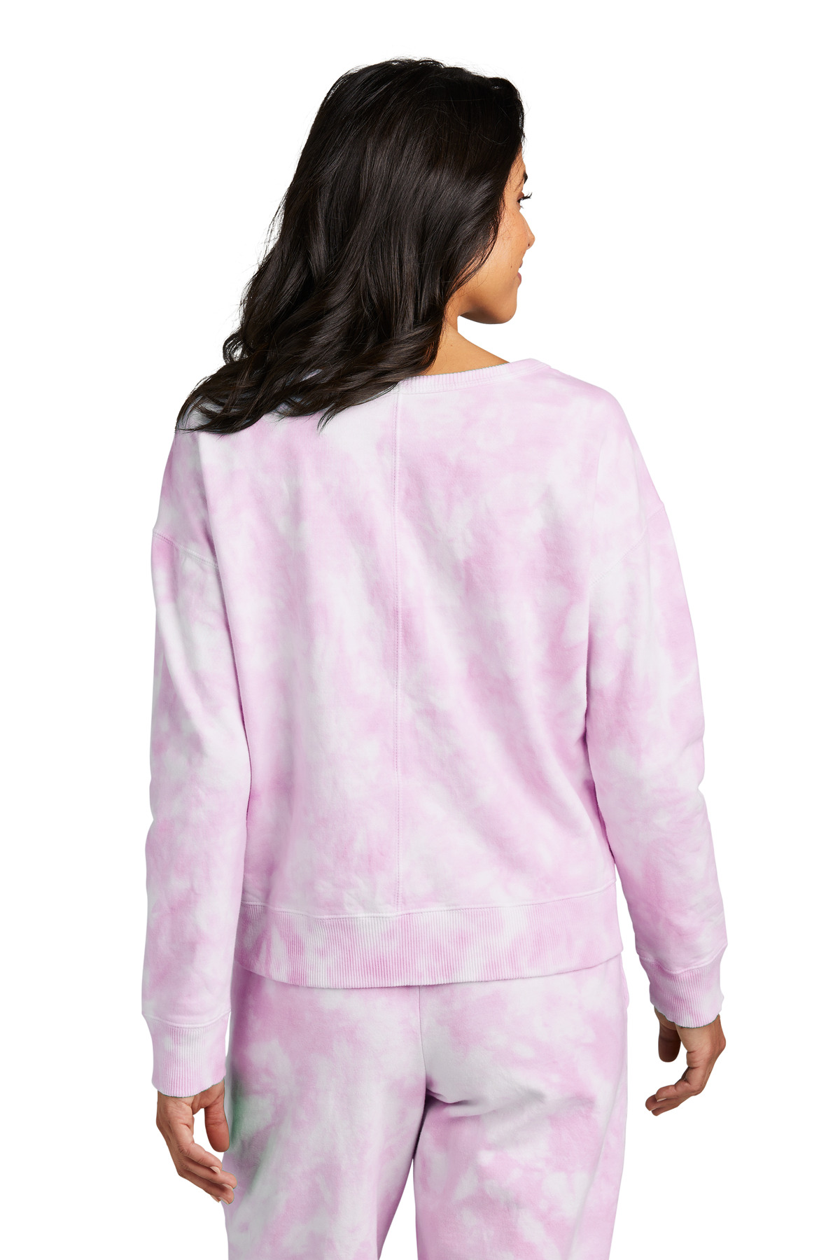 Port & Co Women's Beach Wash Cloud Tie-Dye V-Neck Sweatshirt LPC140V 6