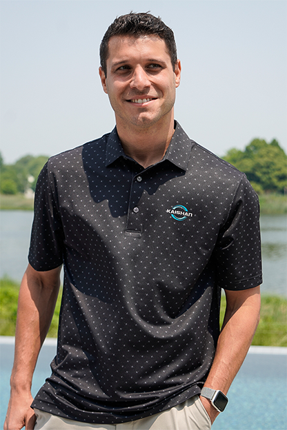 Greg Norman Micro Pique Spinner Print Polo