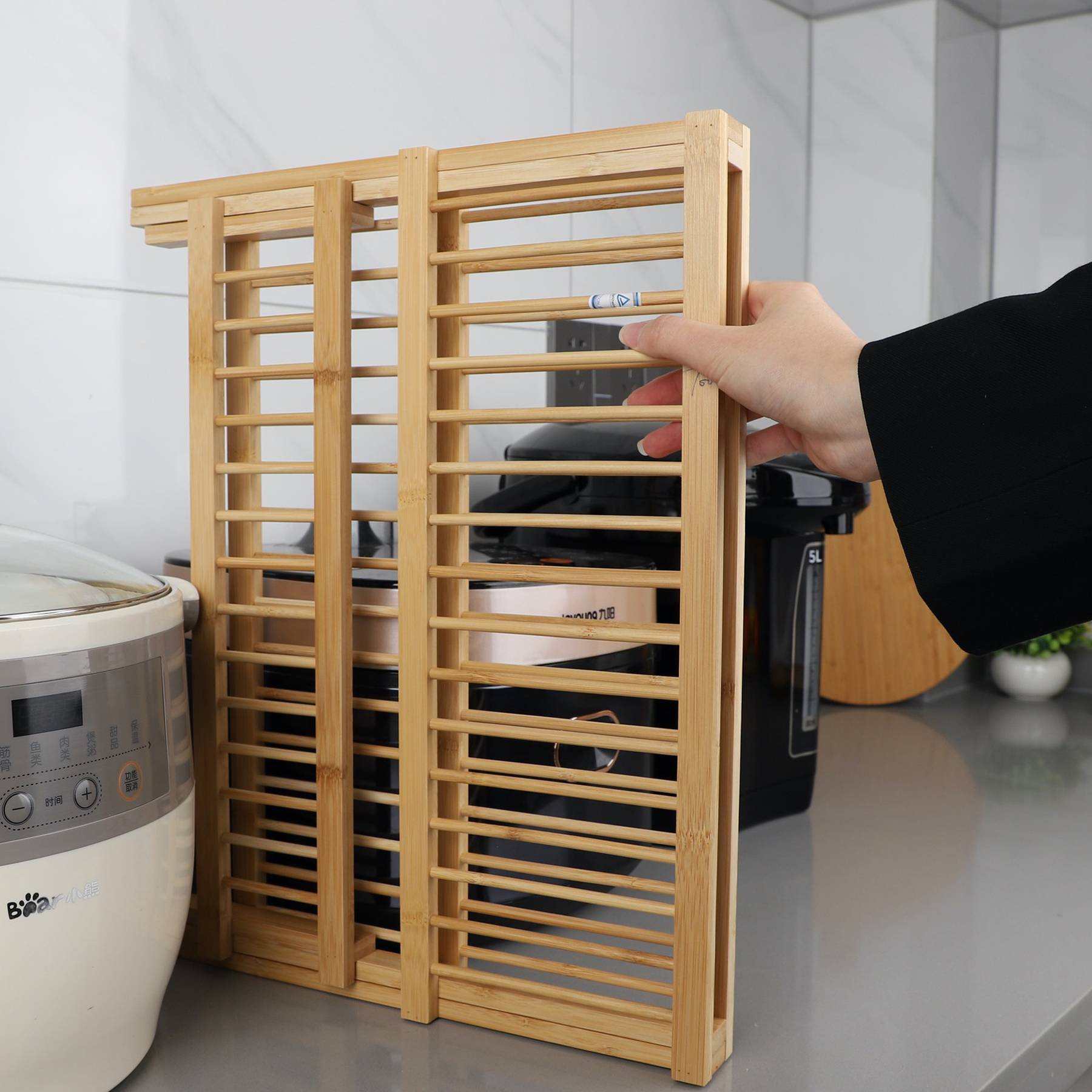Wood Household sink shelves 4