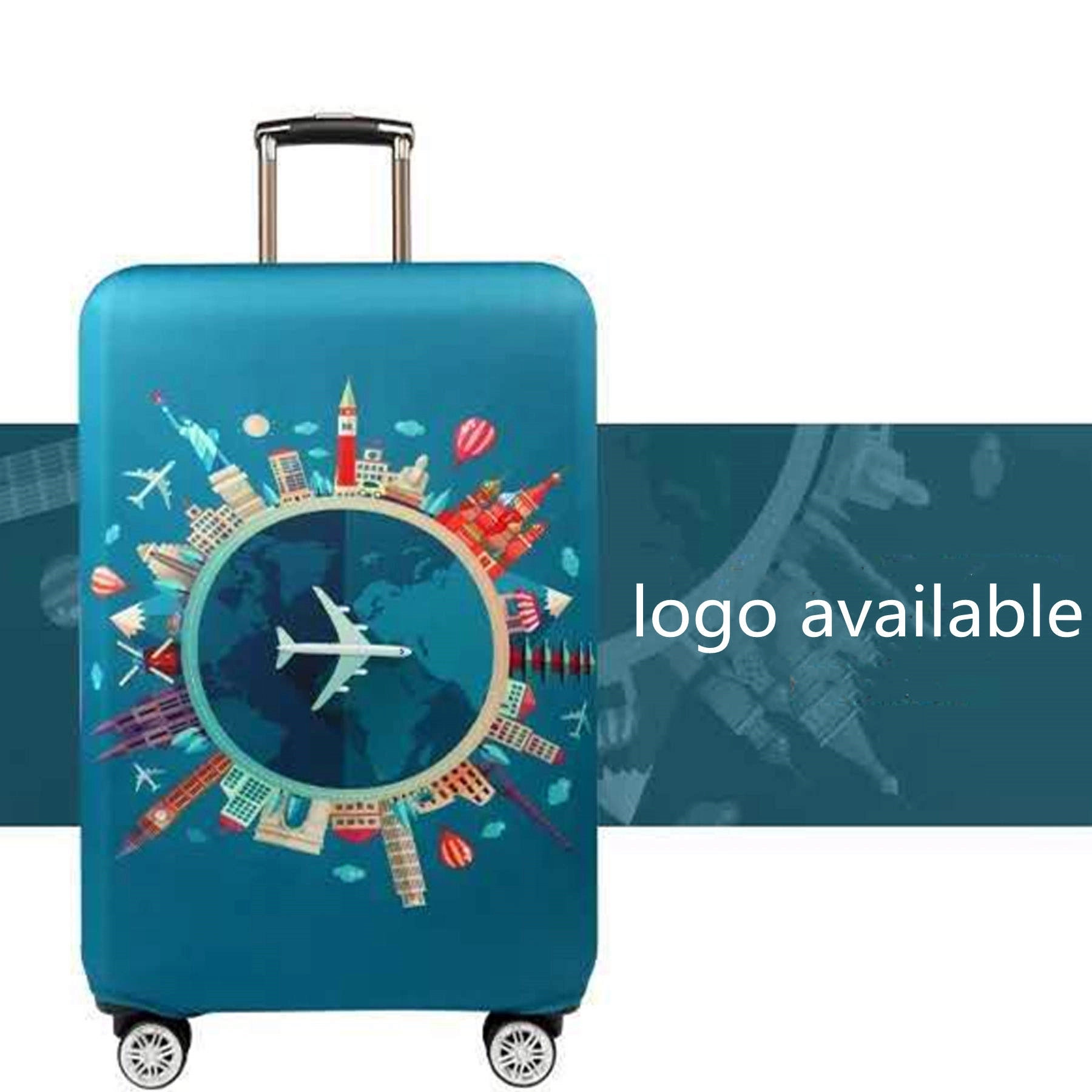 Spandex Printed Luggage Suitcase Protector Cover 4